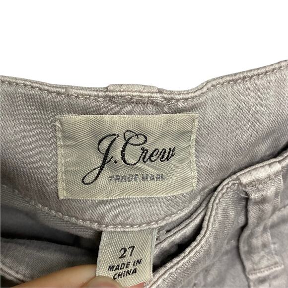 J. Crew Women's Pants Gray Mid-Rise Light Wash Denim Flat Front Size 27 - Picture 4 of 4